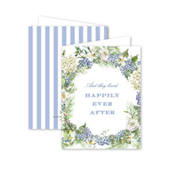Blue Hydrangea Wedding Greeting Card