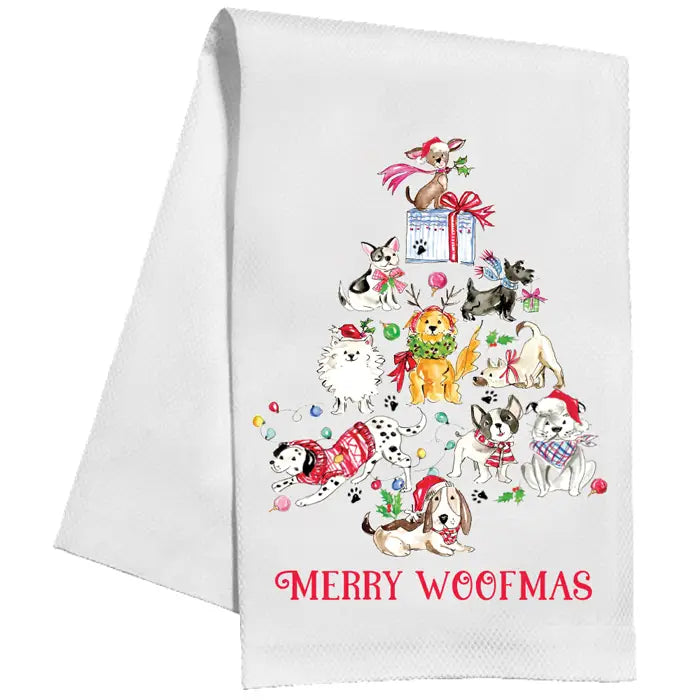 Merry Woofmas Christmas Kitchen Towel