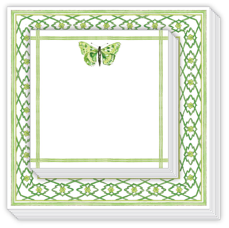 Green Butterfly Notepad Duo