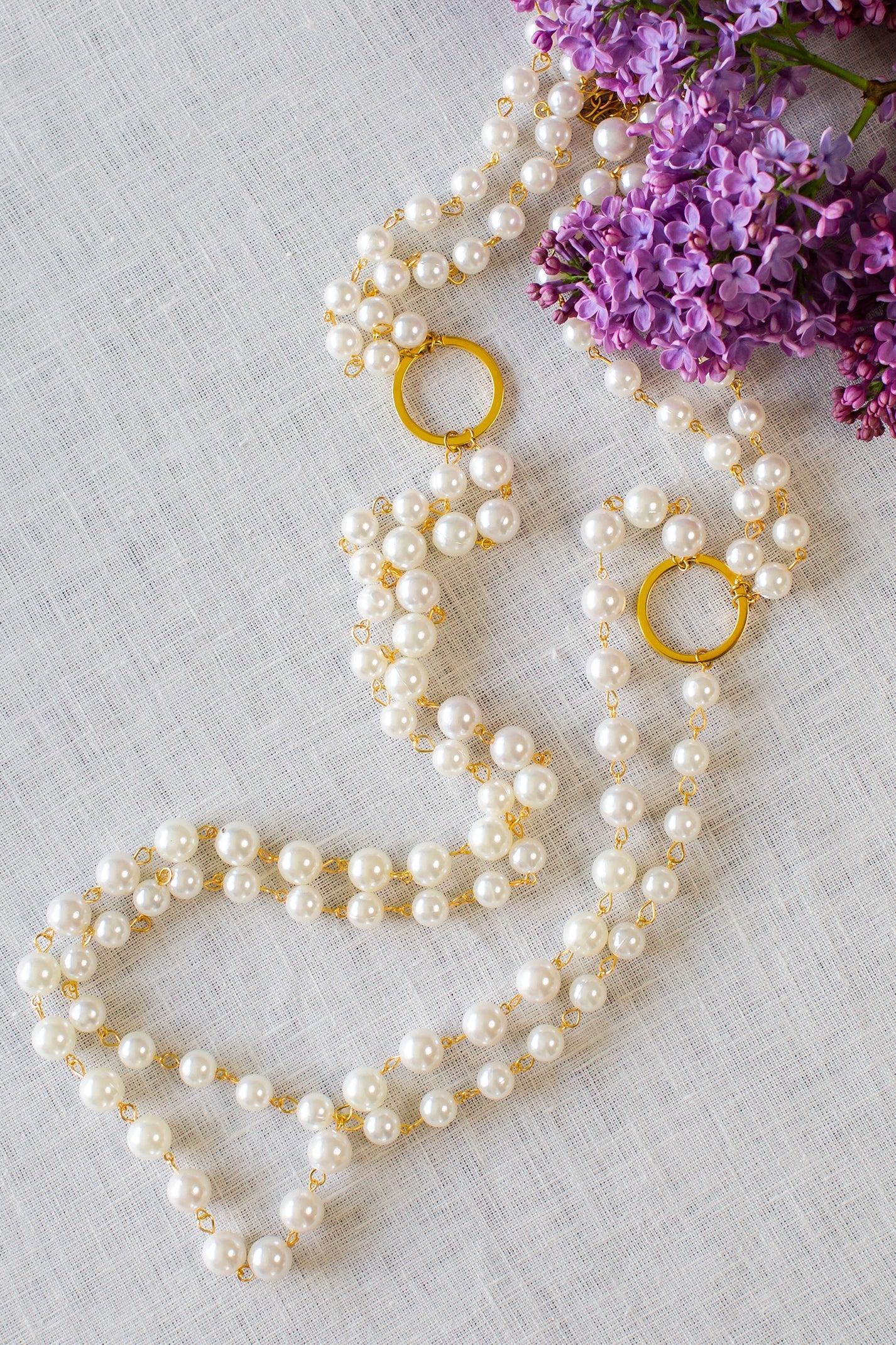 Double Pearl Strand Necklace