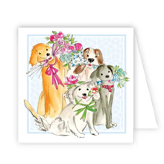 For You Puppies with Posies Enclosure Card