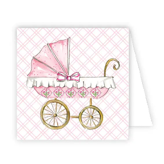 Pink Baby Carriage Enclosure Card
