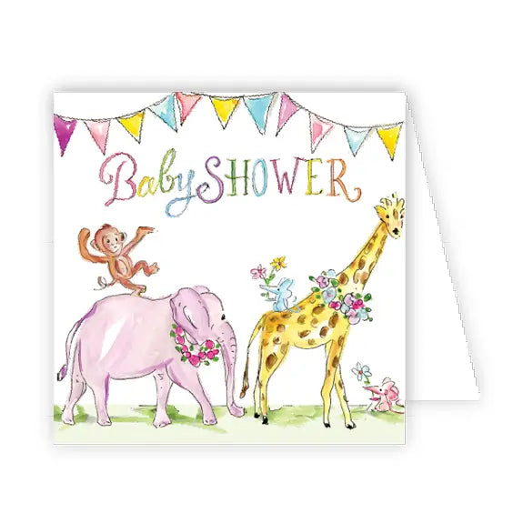 Baby Shower Circus Enclosure Card