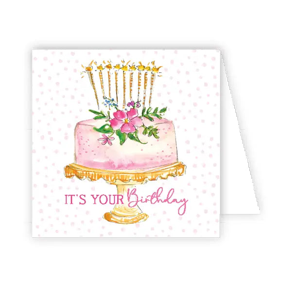 It’s Your Birthday Pink Cake Enclosure Card