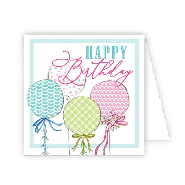 Happy Birthday Balloons Enclosure Card