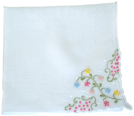 Multi Color Embroidery Handkerchief