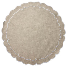 Load image into Gallery viewer, Linho Scallop Round Placemats - Set of 2
