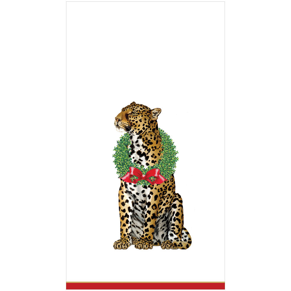 Wild Christmas Ivory Paper Guest Towel Napkins