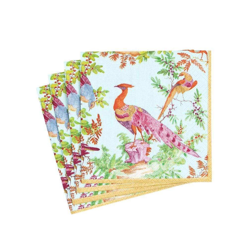 Chelsea Birds Celadon Cocktail Napkins