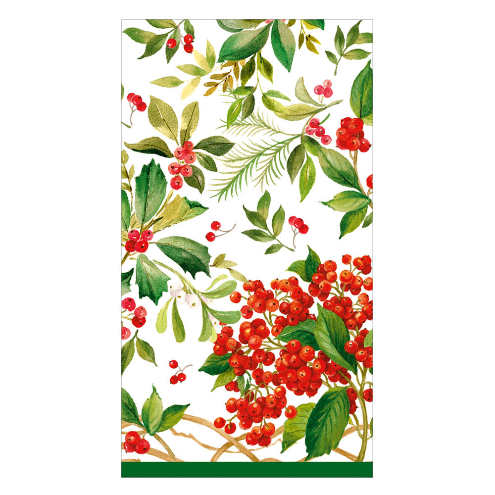 Holly Chintz White Paper Guest Towel Napkins