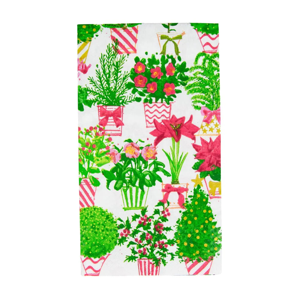 Christmas Flower Market Paper Guest Towel Napkins