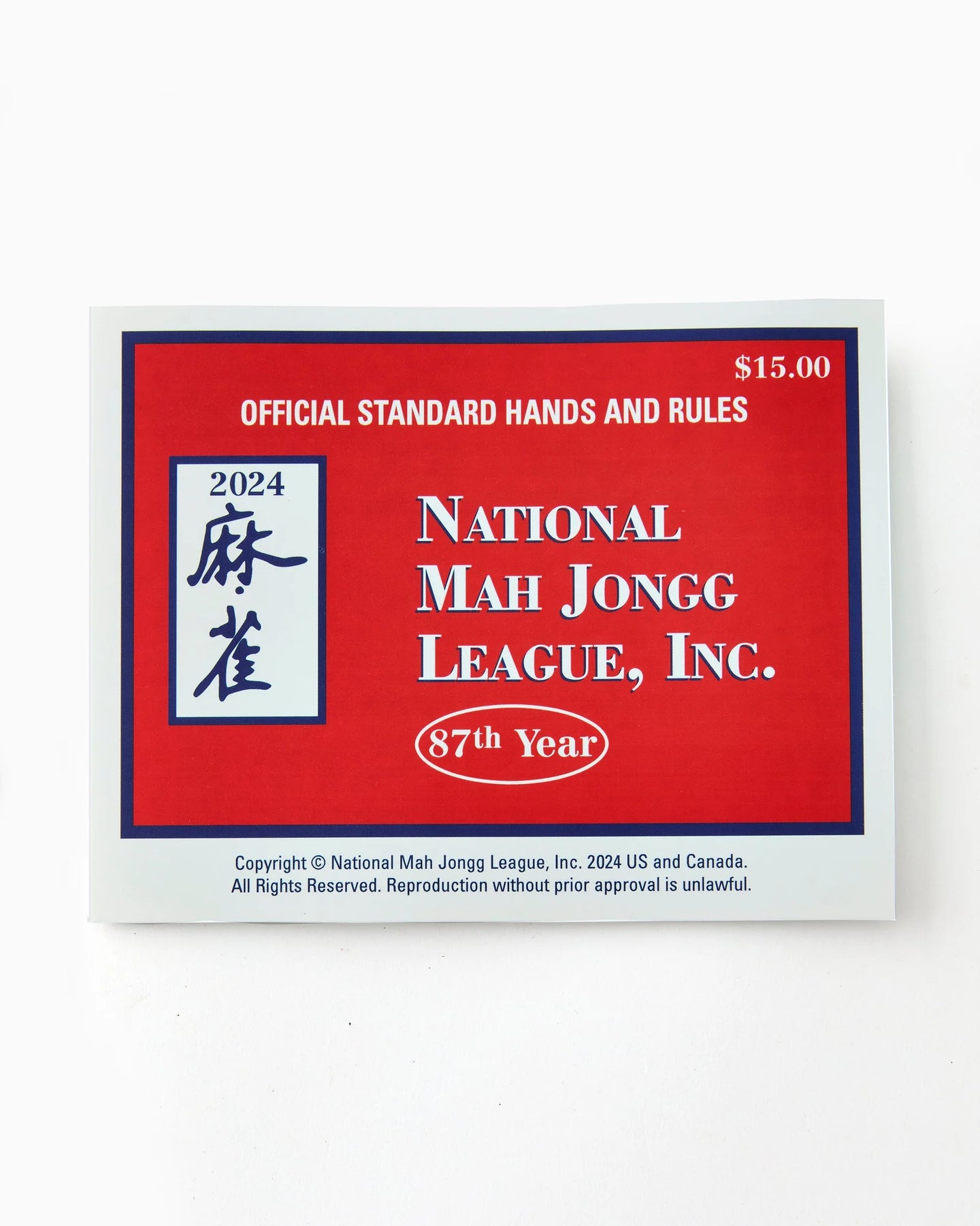 2024 National Mahjong League Card