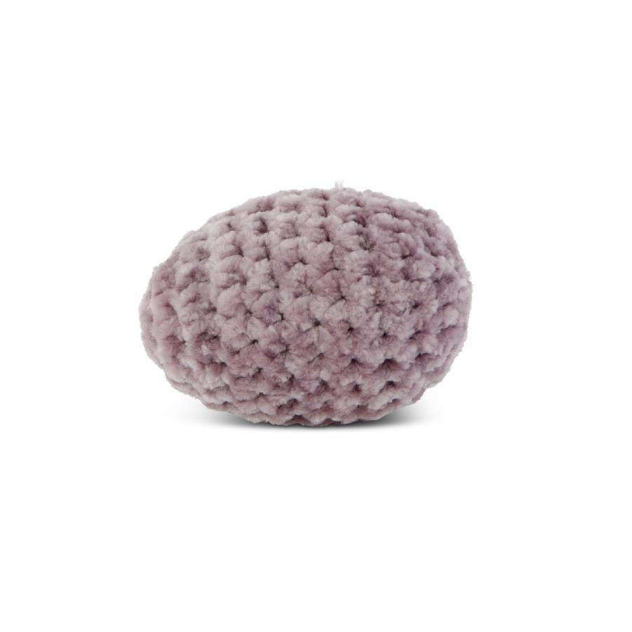 Purple Crochet Easter Egg