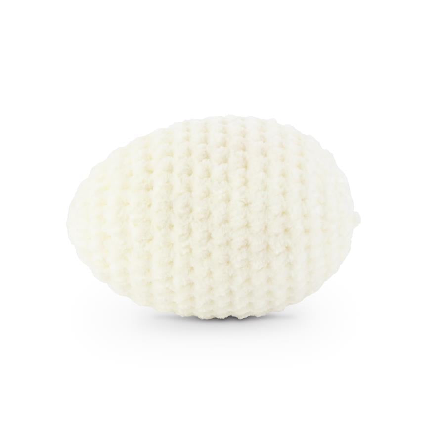White Crochet Easter Egg