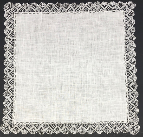 Handmade Brugge Lace Handkerchief