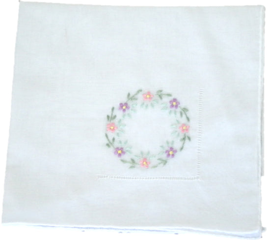 Multi Color Floral Wreath Handkerchief