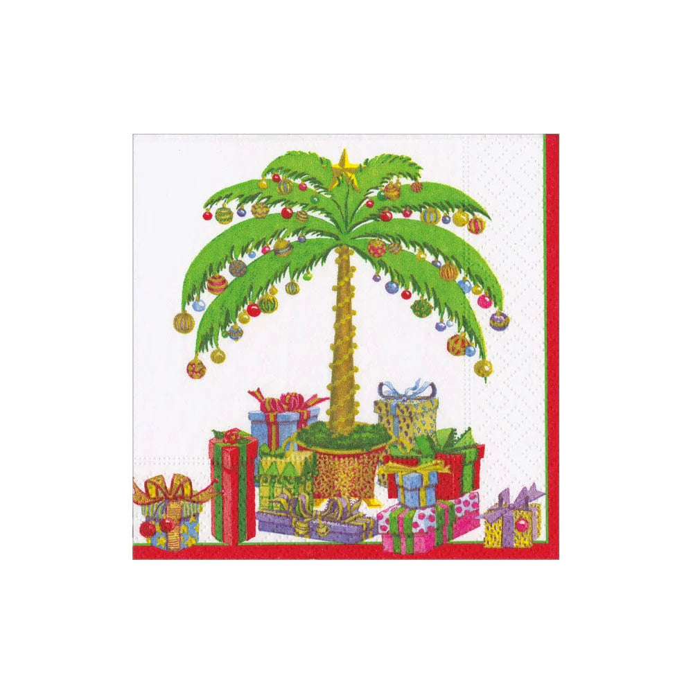 Deck The Palm Paper Cocktail Napkins