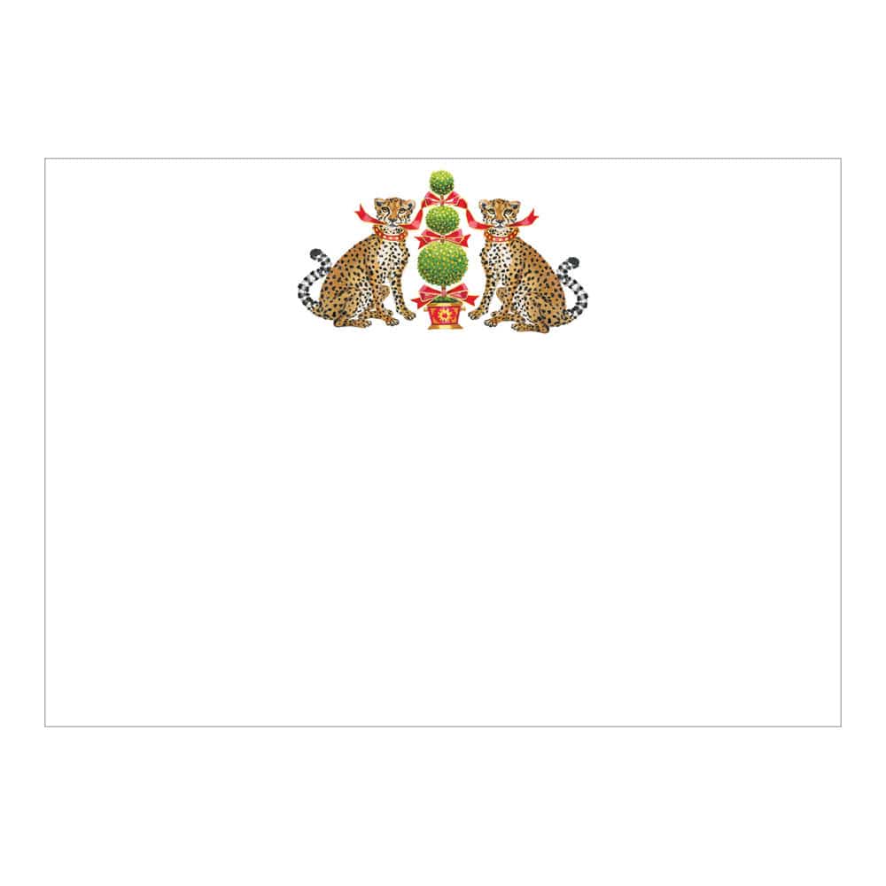 Cheetahs And Topiary Correspondence Cards