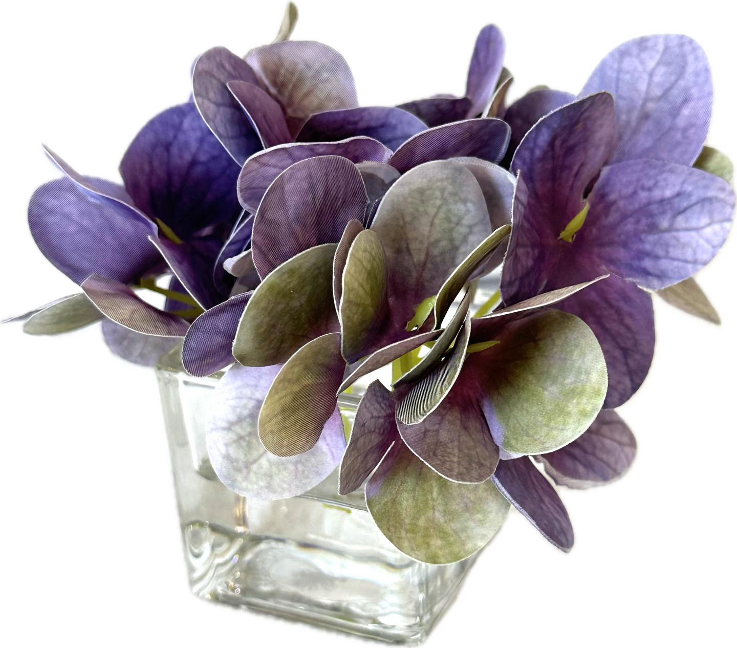 Hydrangea Silk Flower Bud Vase 2''