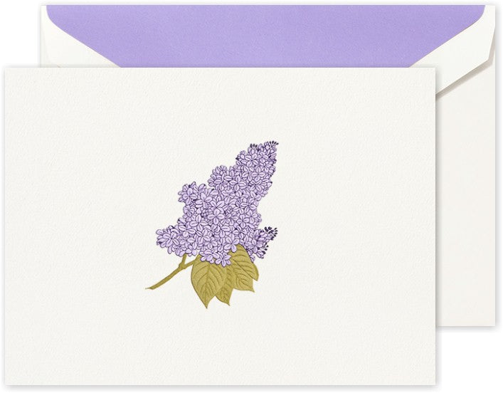 Lilac Folded Notes