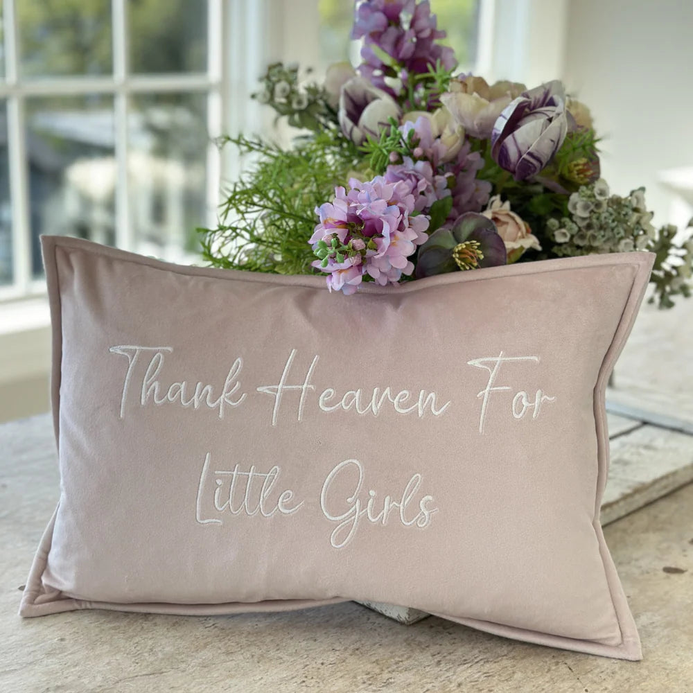 Velvet Thank Heaven for Little Girls Sham & Insert