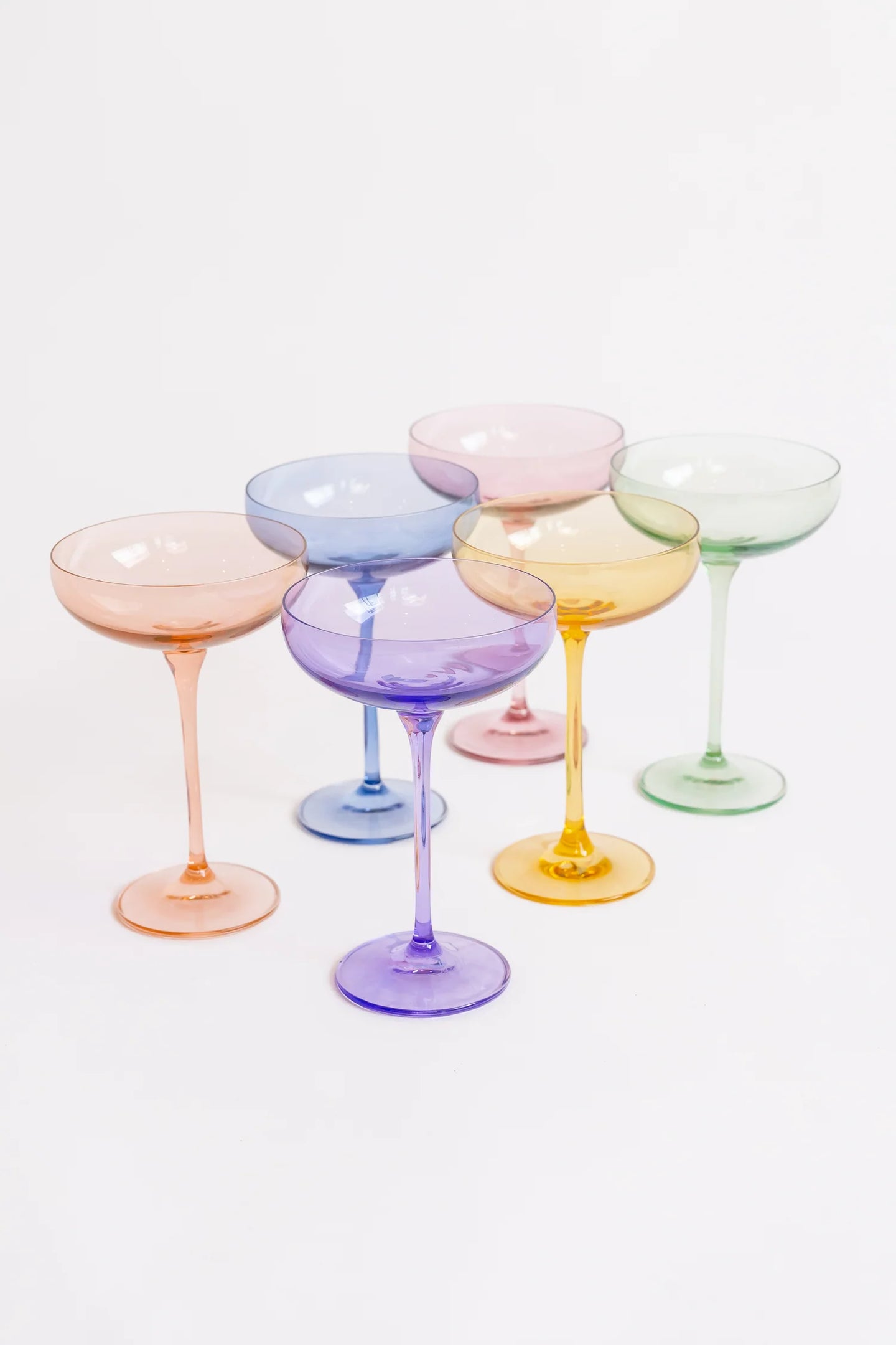 Estelle Colored Champagne Coupe Stemware