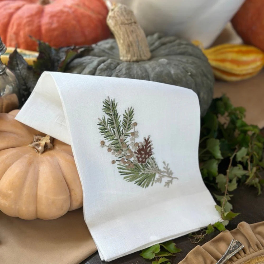 Fall Sprig Linen Towel