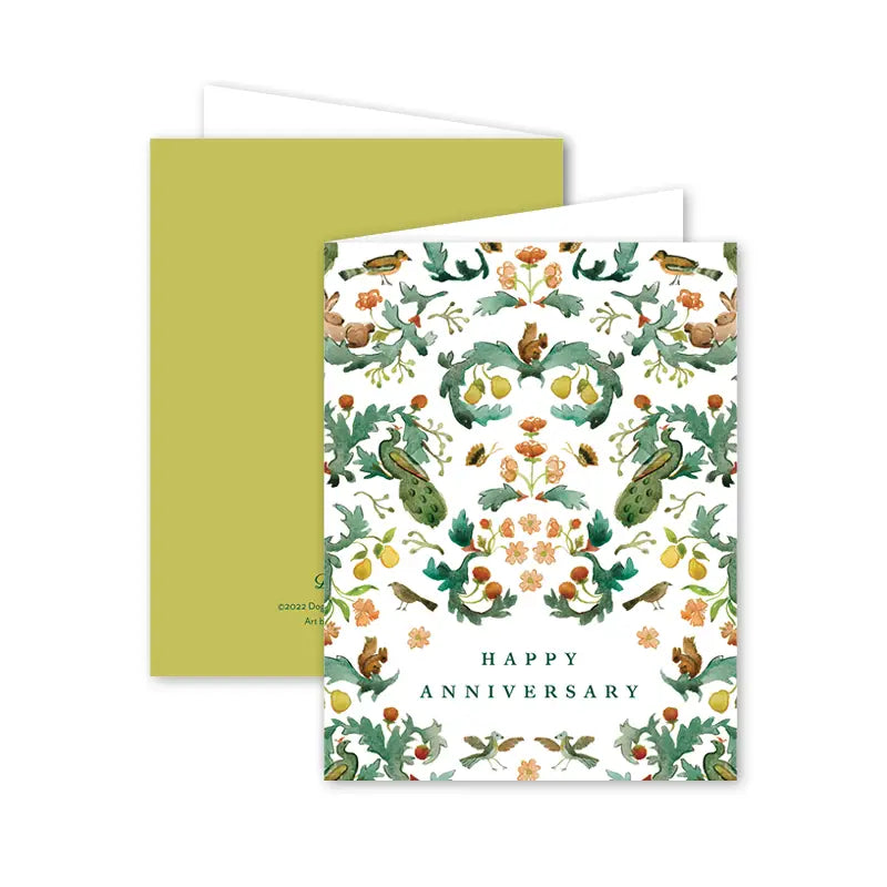 Garden Tapestry Anniversary Greeting Card