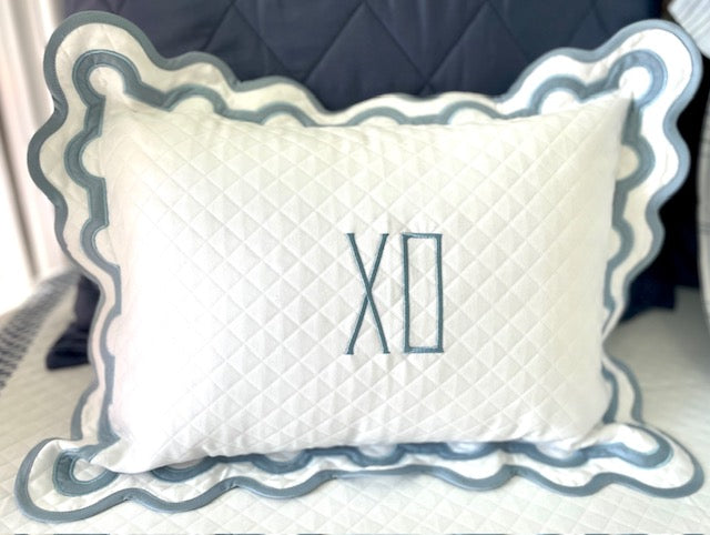 XO Monogrammed Mirasol Matelasse Sham