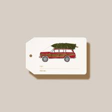 Jeep with Tree Gift Hang Tags