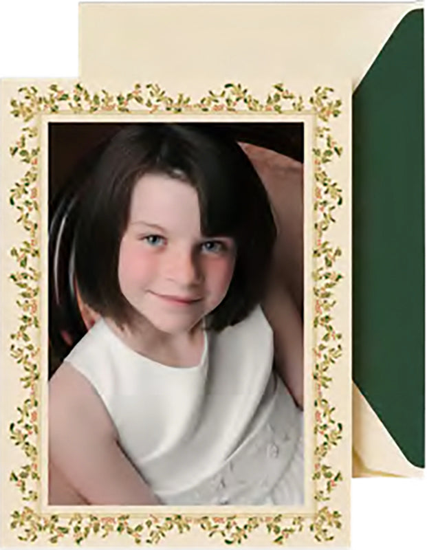 Holly & Berry Boxed Photo Mount Holiday Greeting Cards
