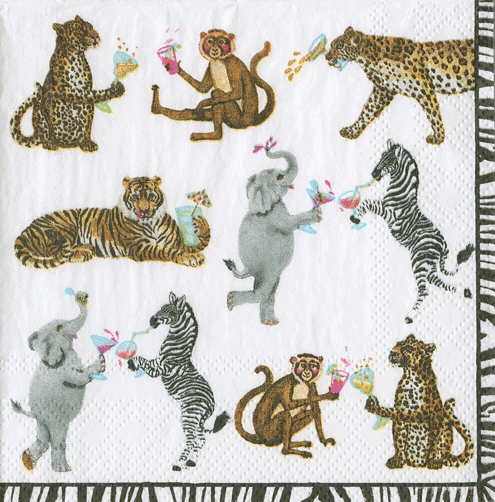 Cocktails Gone Wild Paper Cocktail Napkins