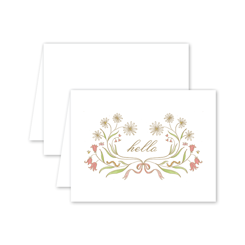 Brook Hill Crest Hello Notecard Boxed Set of 8