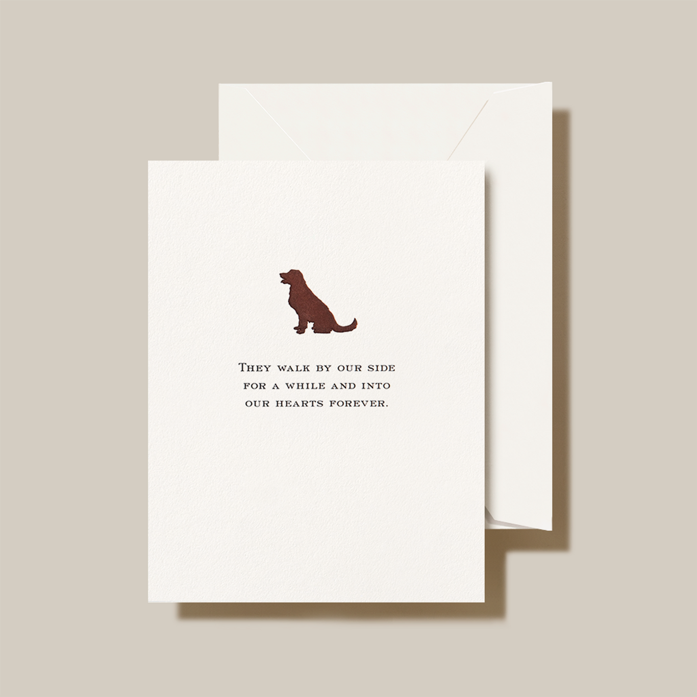 They Walk By Our Side Pet Sympathy Greeting Card