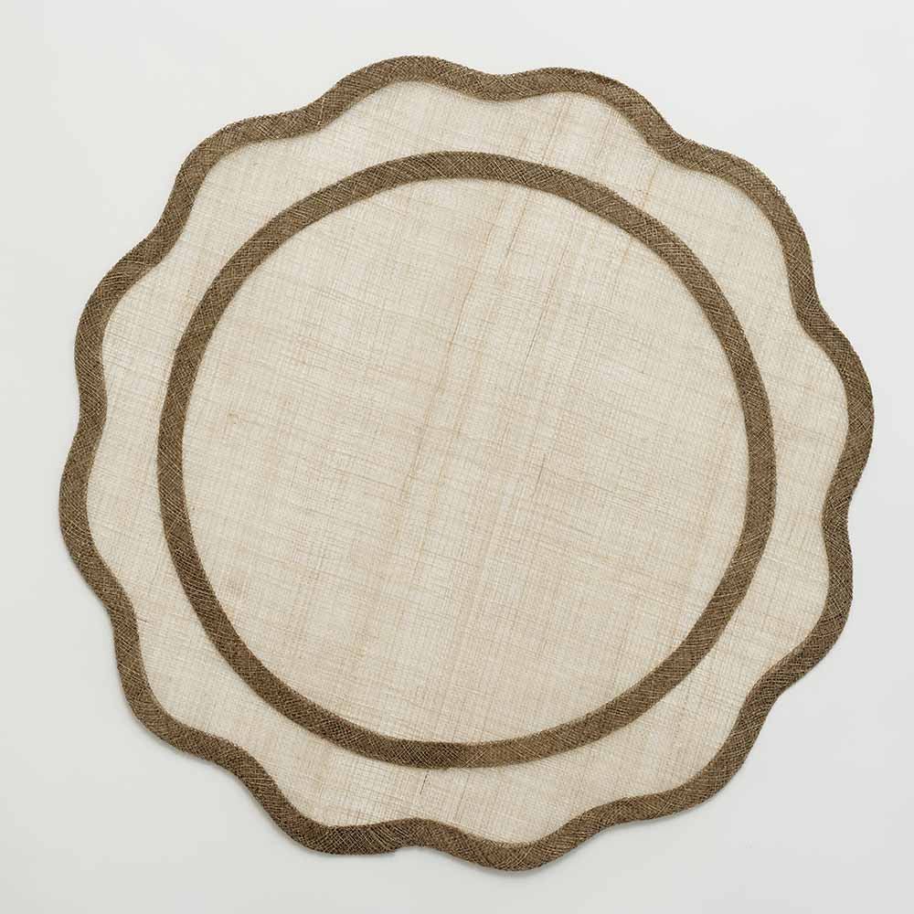 Scallop Rice Paper Placemat - Set of 4