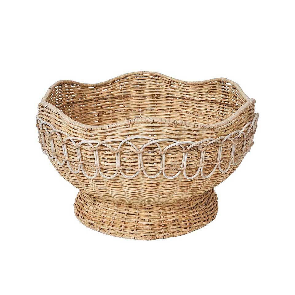 Provence Rattan 15'' Bowl Whitewash