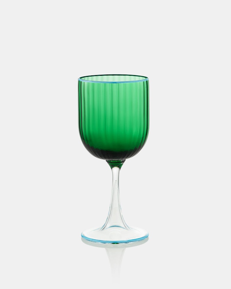 Striped Glassware - Emerald