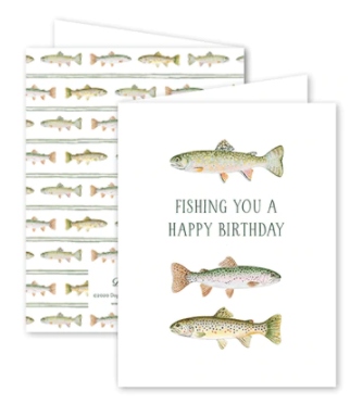 Fishing You A Happy Birthday Greeting Card