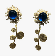 En Fleur Cobalt Drop Earrings