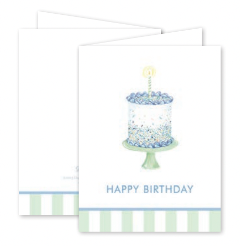 Funfetti Blue Cake Birthday Greeting Card