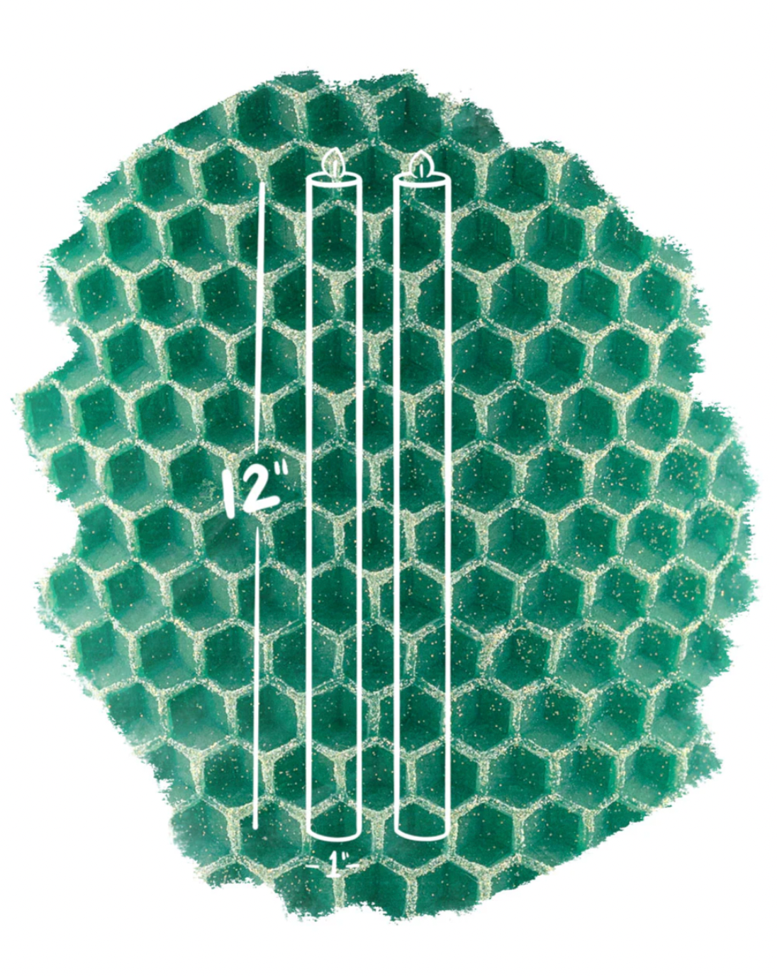 Beeswax Candles - Pair of 12'' Tapers