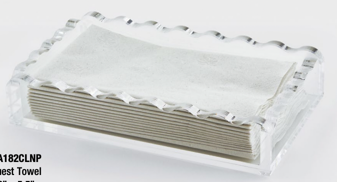 Lucite Wave Guest Towel Napkin Holder
