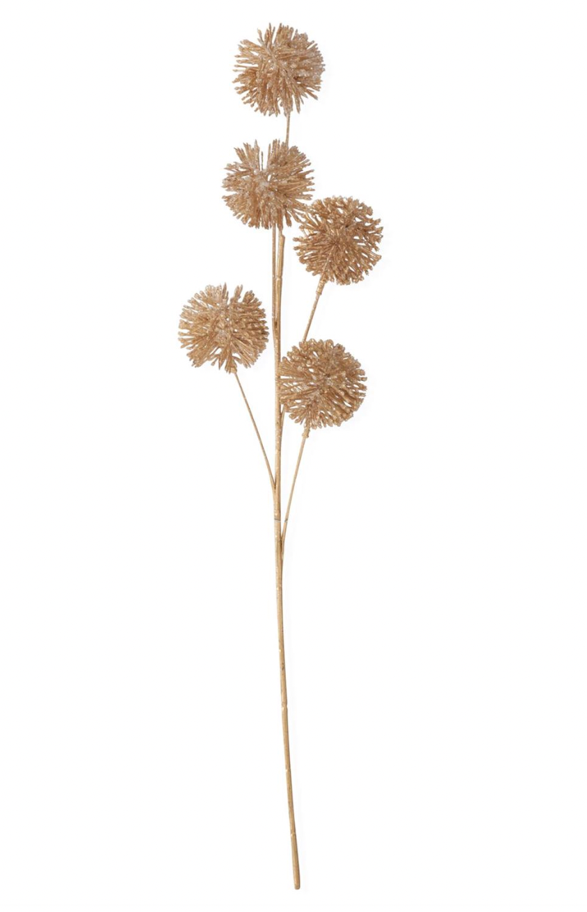 Gold Glittered Ball Stem 26''