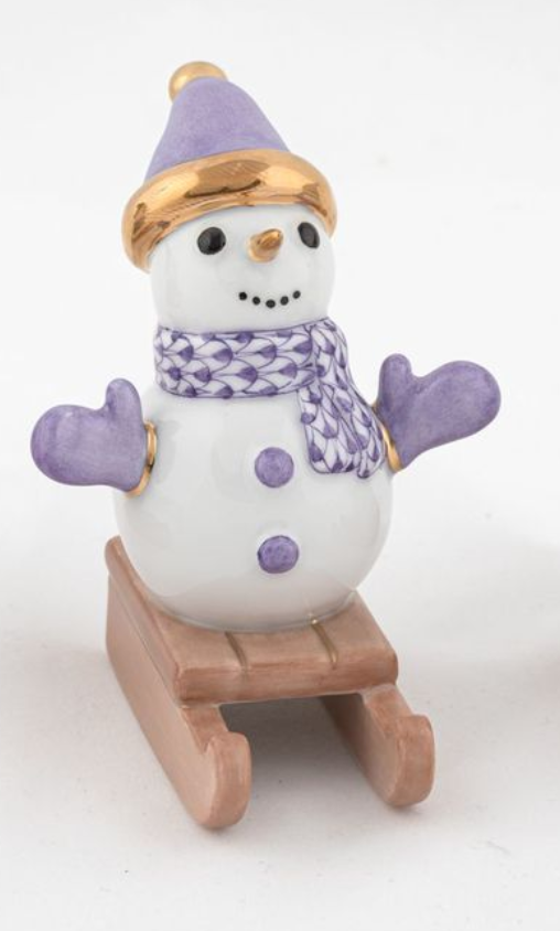 Sledding Snowman