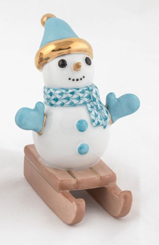 Sledding Snowman