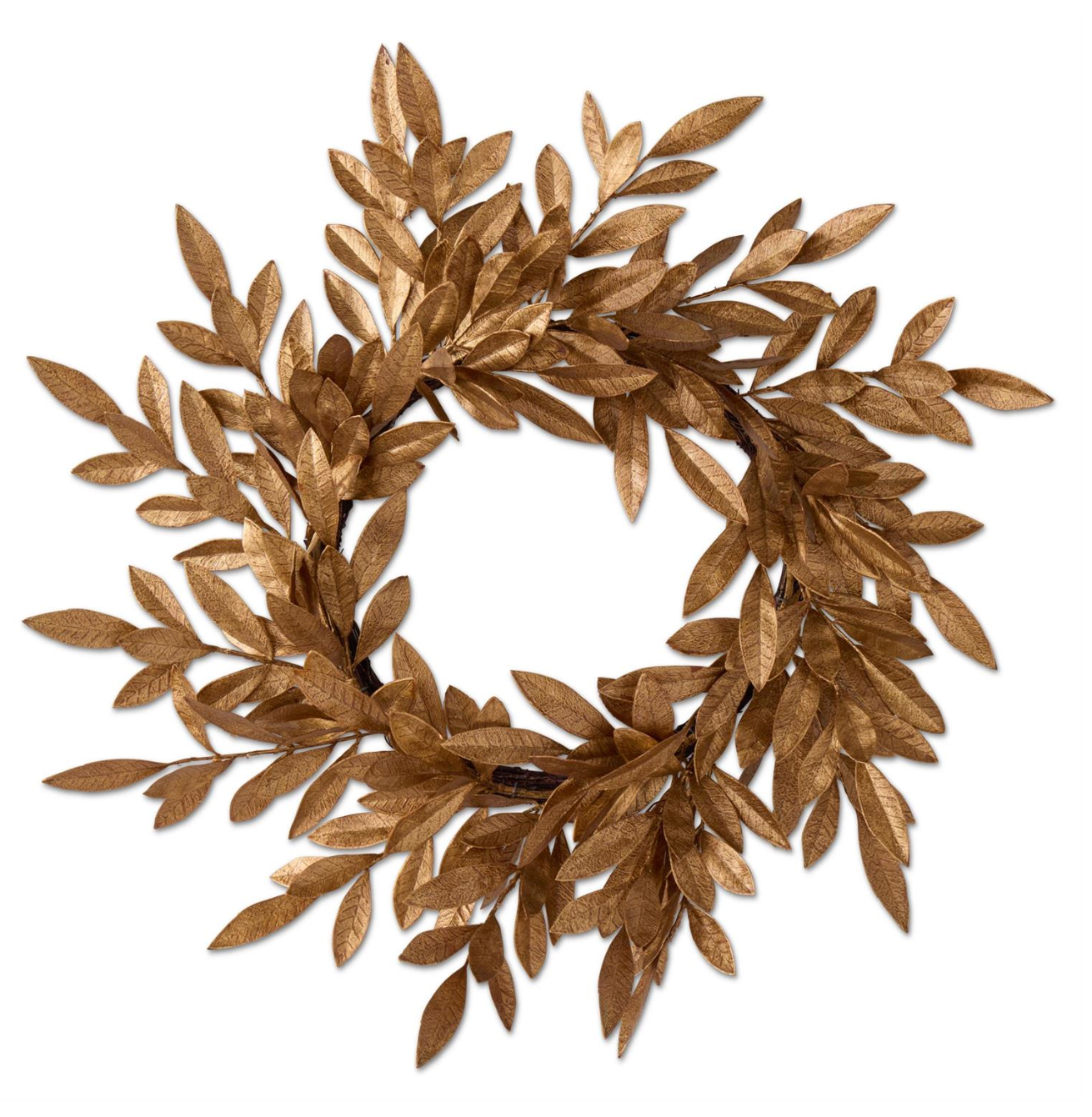 29'' Gold Magnolia Leaf Wreath