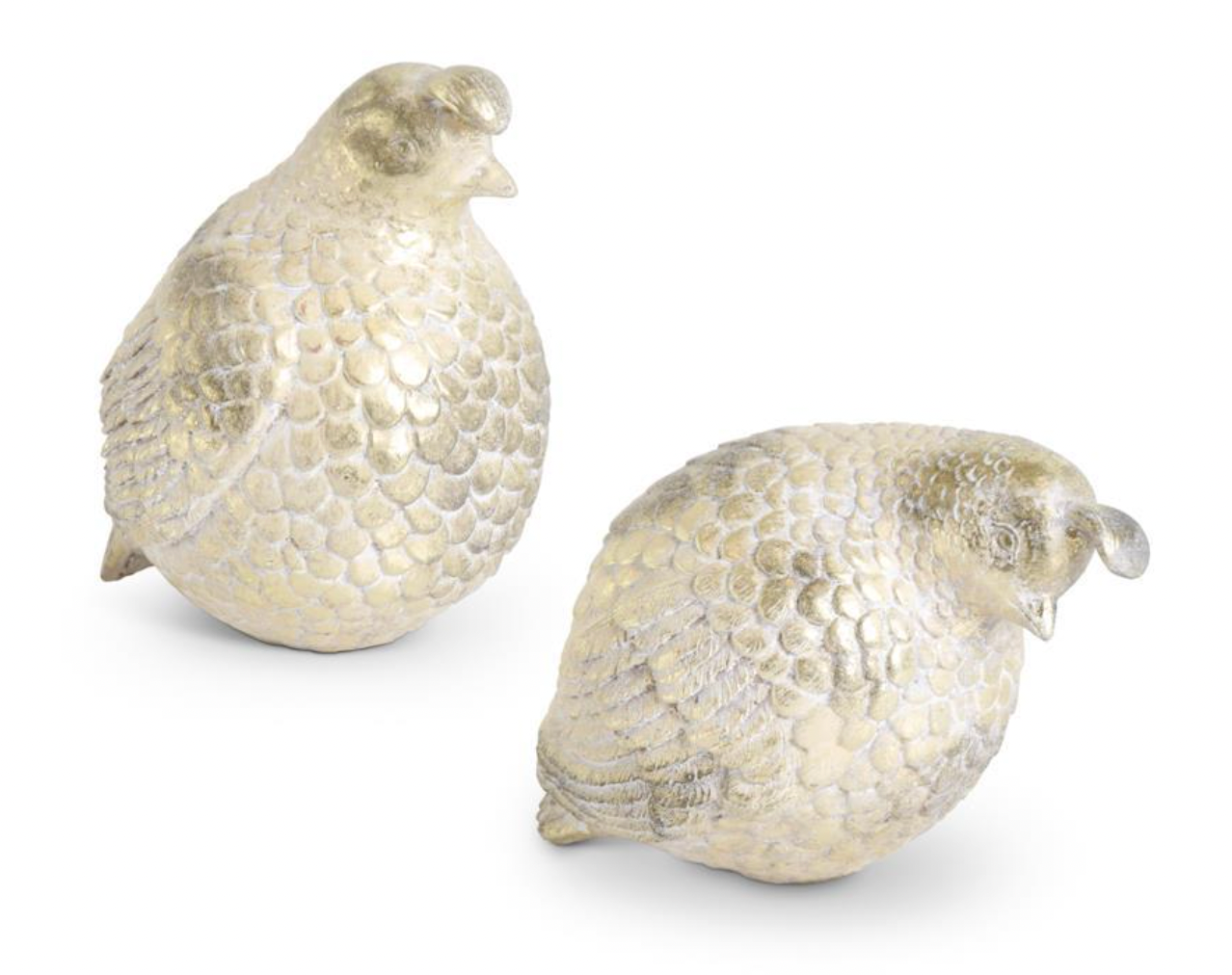 Gold Resin Partridges
