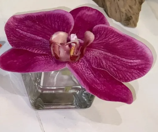 Orchid Silk Flower Bud Vase 2''