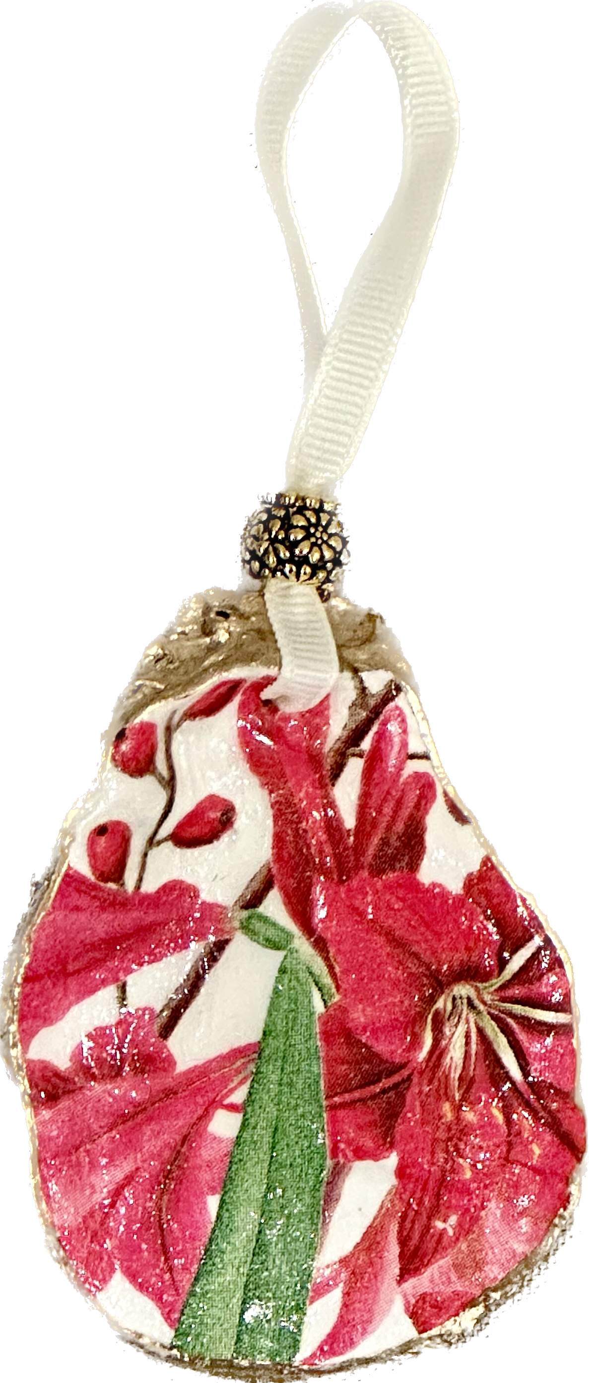 Christmas Oyster Shell Ornament