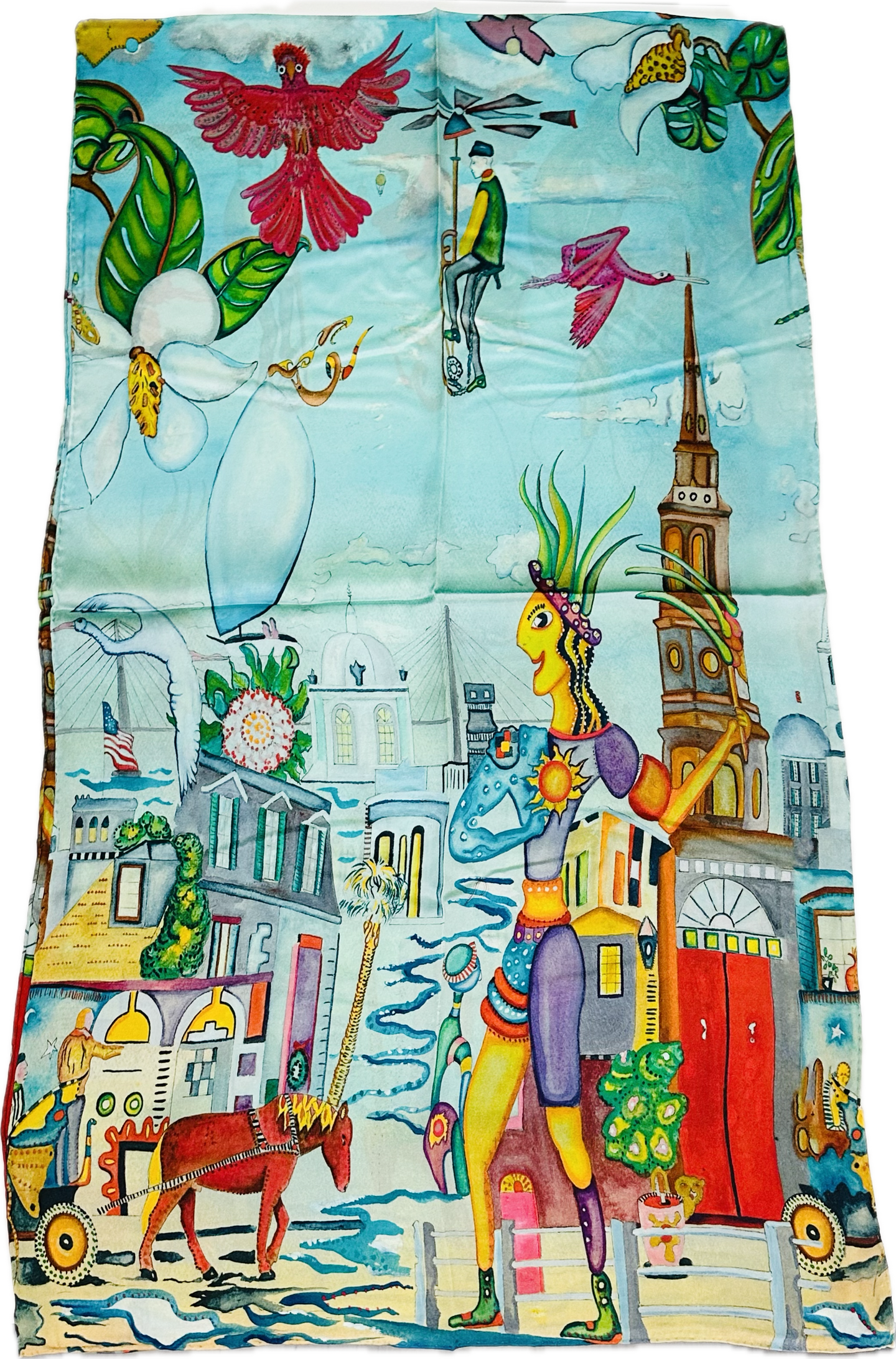 Charleston 2.0 Double Sided 100% Silk Scarf